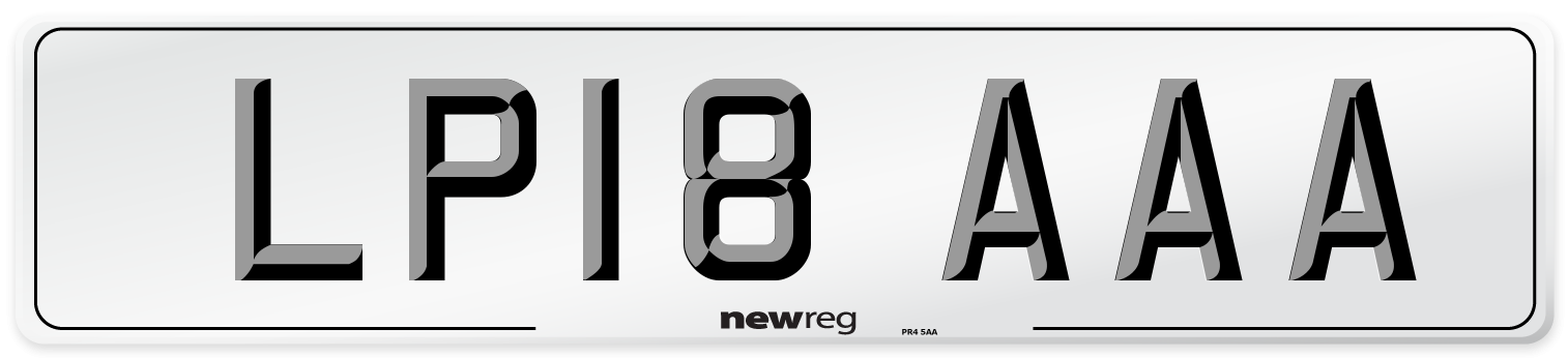 LP18 AAA Number Plate from New Reg
